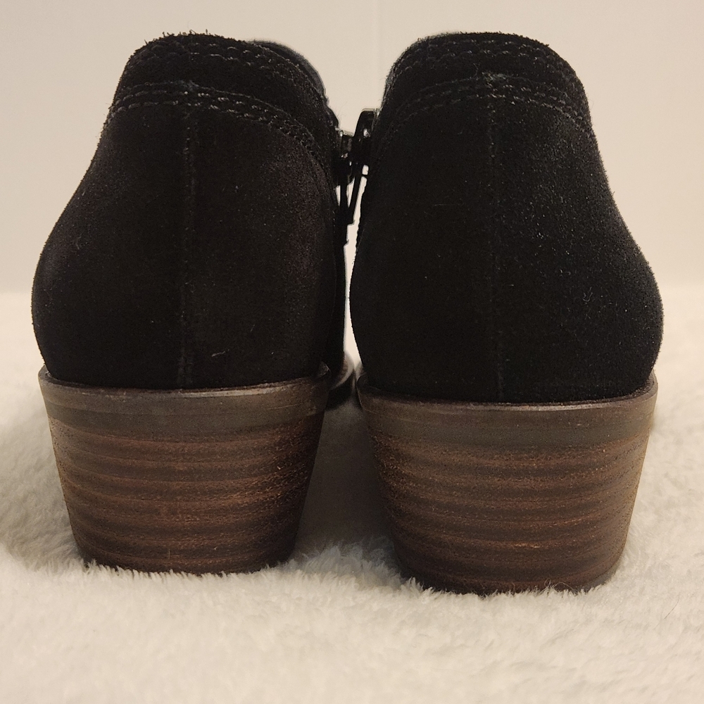 🍀Lucky Brand Feltyn Black Suede Booties Size 5.5 - Picture 5 of 12